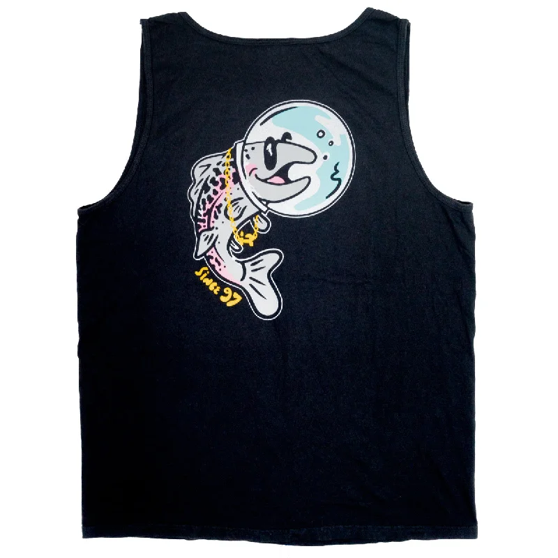 Tasseled T-ShirtsSpace Salmon Tank Top