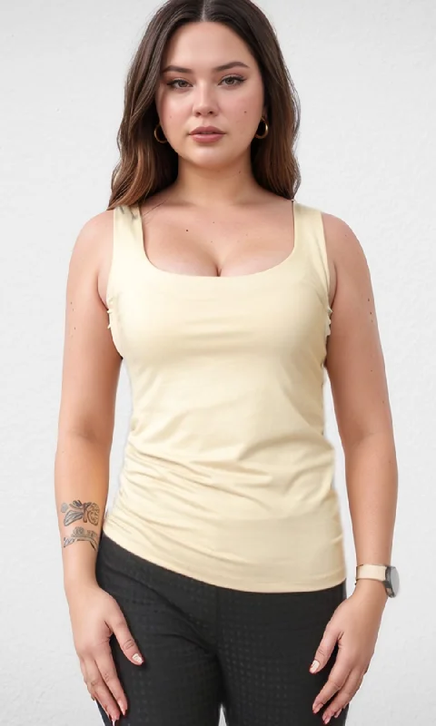 Button-Up T-ShirtsWomen Basic Top - NUT (Beige)