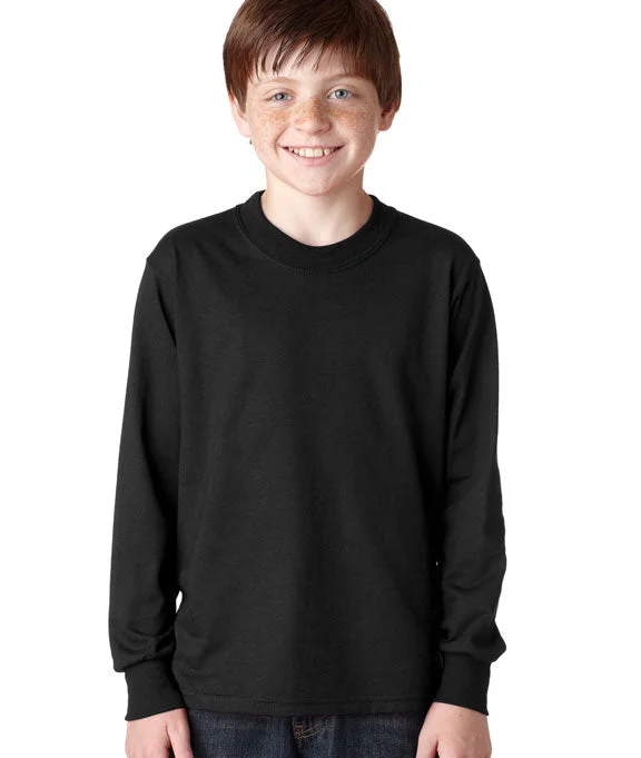 Lace-Up Hoodies29BL - Jerzees Youth 5.6 oz. DRI-POWER® ACTIVE Long-Sleeve T-Shirt | Black