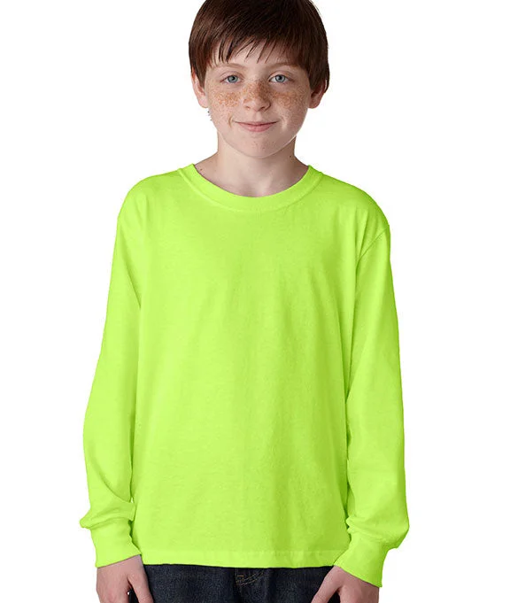 Collaborative Sweatshirts29BL - Jerzees Youth 5.6 oz. DRI-POWER® ACTIVE Long-Sleeve T-Shirt | Safety Green