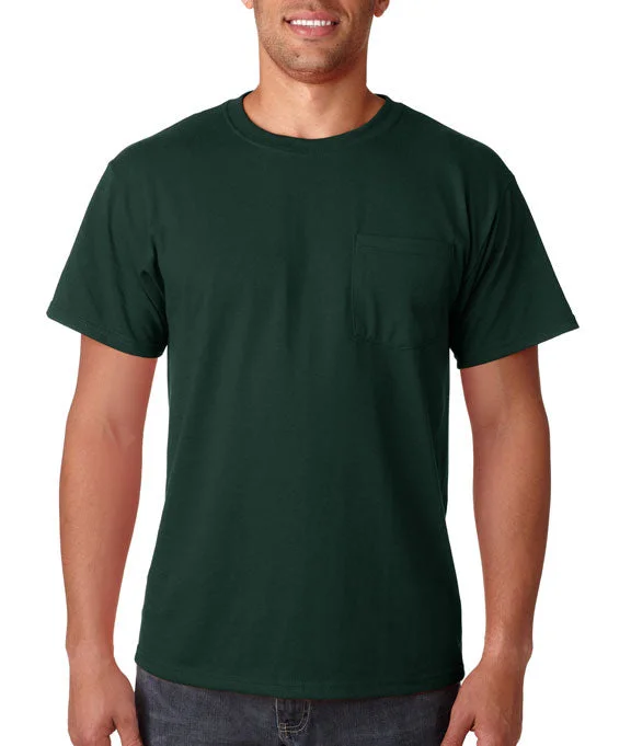 Recycled Fabric Hoodies29MP - Jerzees Adult 5.6 oz. DRI-POWER® ACTIVE Pocket T-Shirt | Forest Green