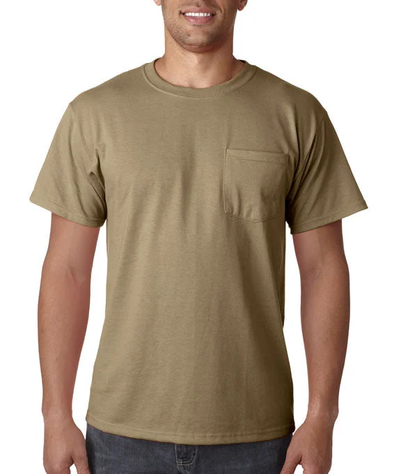 Cotton Hoodies29MP - Jerzees Adult 5.6 oz. DRI-POWER® ACTIVE Pocket T-Shirt | Khaki Brown