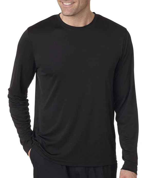 Plush Hoodies482L - Hanes Adult Cool DRI® with FreshIQ Long-Sleeve Performance T-Shirt | Black