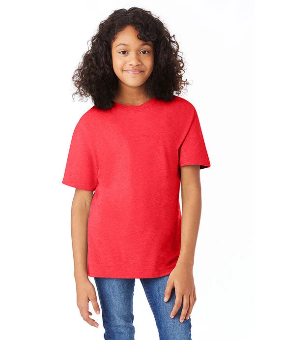 Fringed Hoodies498Y - Hanes Youth Perfect-T T-Shirt | Athletic Red