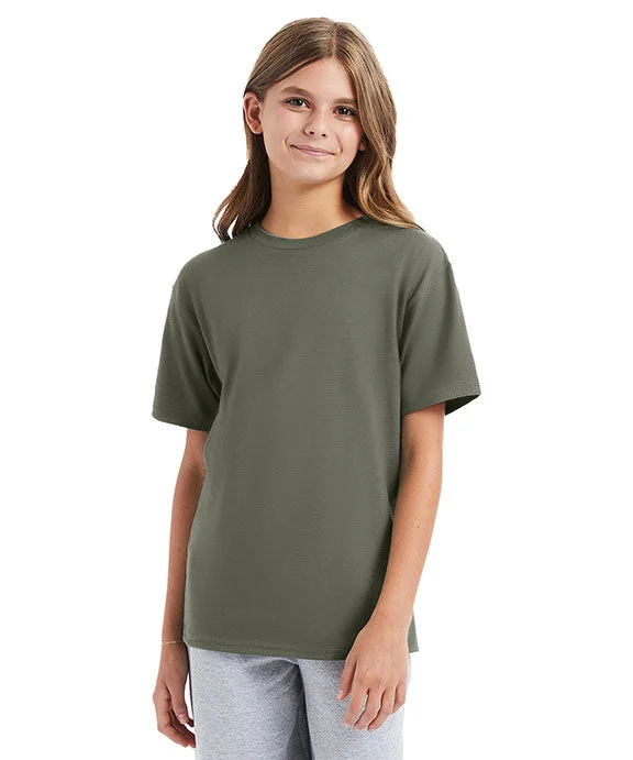 Retro Hoodies498Y - Hanes Youth Perfect-T T-Shirt | Fatigue Green