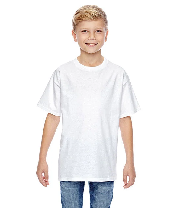 Cotton Hoodies498Y - Hanes Youth Perfect-T T-Shirt | White