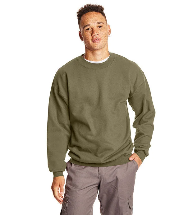 Leather-Paneled SweatshirtsF260 - Hanes Adult Ultimate Cotton® Crewneck Sweatshirt | Oregano