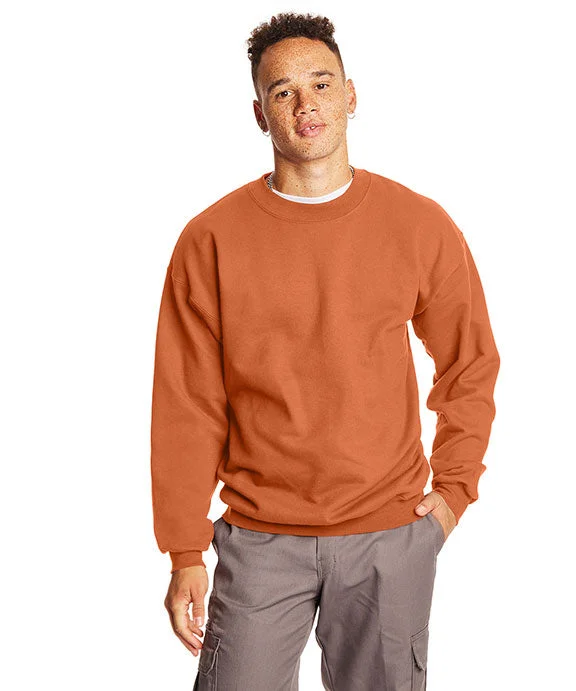 Kangaroo Pocket SweatshirtsF260 - Hanes Adult Ultimate Cotton® Crewneck Sweatshirt | Pumpkin