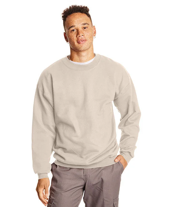 Drawstring HoodiesF260 - Hanes Adult Ultimate Cotton® Crewneck Sweatshirt | Sand