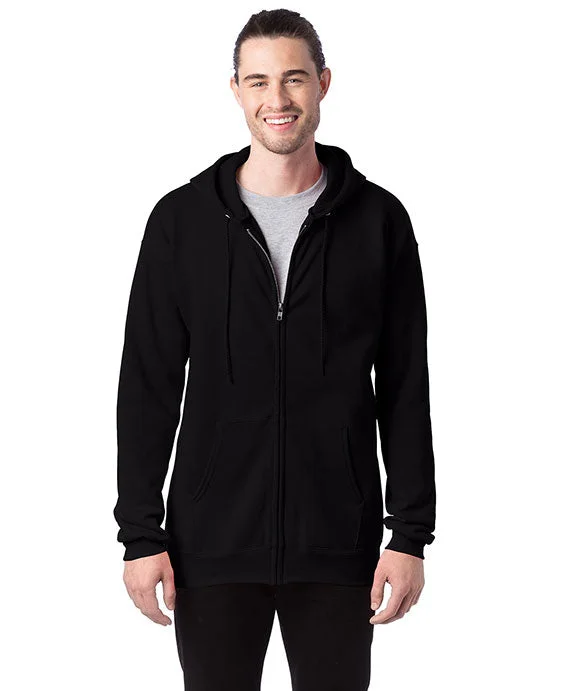 Band Merch SweatshirtsF280 - Hanes Adult 9.7 oz Ultimate Cotton® 90/10 Full-Zip Hooded Sweatshirt | Black