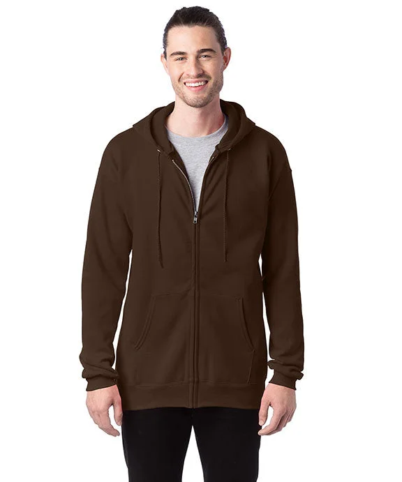 High-Fashion SweatshirtsF280 - Hanes Adult 9.7 oz Ultimate Cotton® 90/10 Full-Zip Hooded Sweatshirt | Dark Chocolate