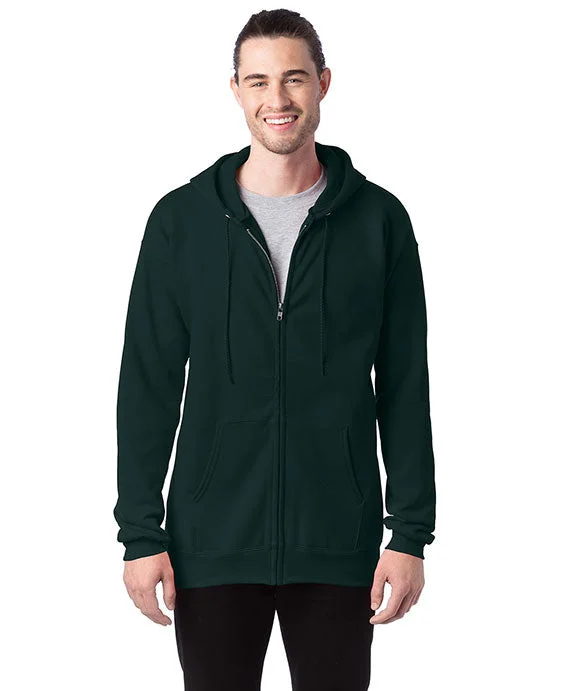 Streetwear HoodiesF280 - Hanes Adult 9.7 oz Ultimate Cotton® 90/10 Full-Zip Hooded Sweatshirt | Deep Forest