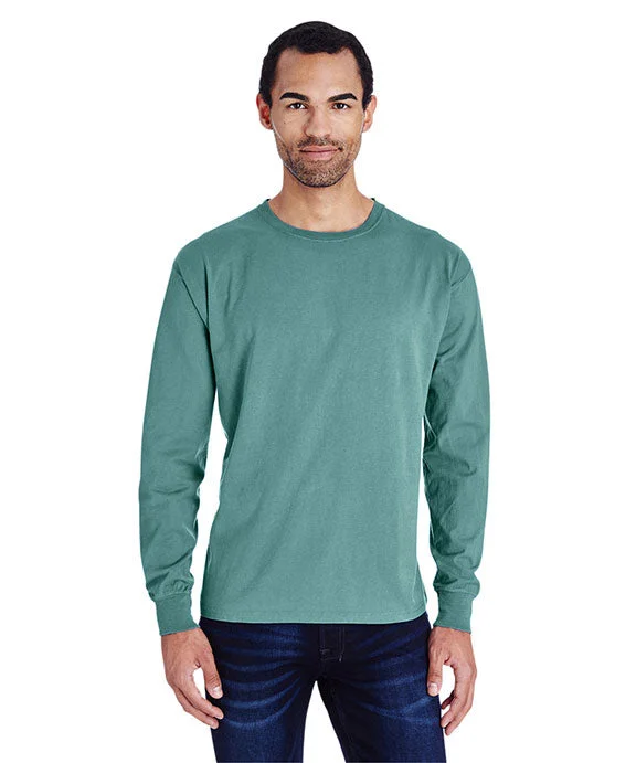 Printed SweatshirtsGDH200 - ComfortWash by Hanes Unisex Garment-Dyed Long-Sleeve T-Shirt | Cypress Green