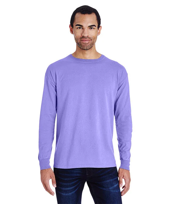 Metallic HoodiesGDH200 - ComfortWash by Hanes Unisex Garment-Dyed Long-Sleeve T-Shirt | Lavender