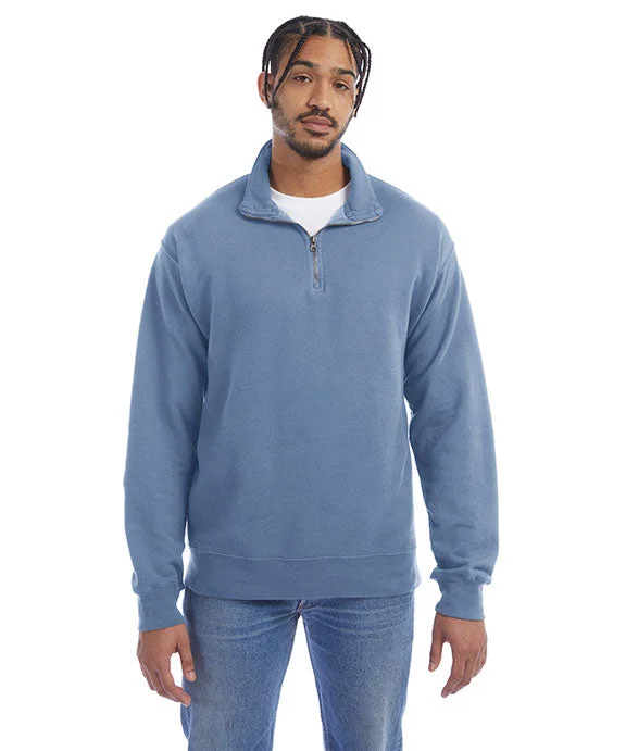 Recycled Fabric HoodiesGDH425 - ComfortWash by Hanes Unisex Quarter-Zip Sweatshirt | Saltwater