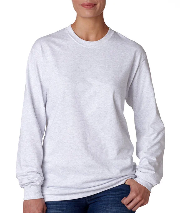 Reversible Hoodies5586 - Hanes Adult Authentic-T Long-Sleeve T-Shirt | Ash