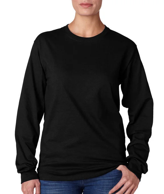 Colorblock Hoodies5586 - Hanes Adult Authentic-T Long-Sleeve T-Shirt | Black