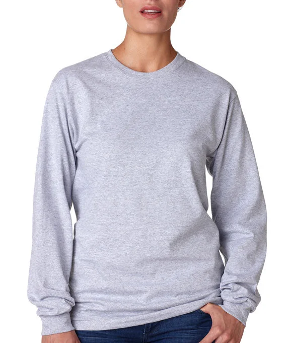 Cropped Sweatshirts5586 - Hanes Adult Authentic-T Long-Sleeve T-Shirt | Light Steel