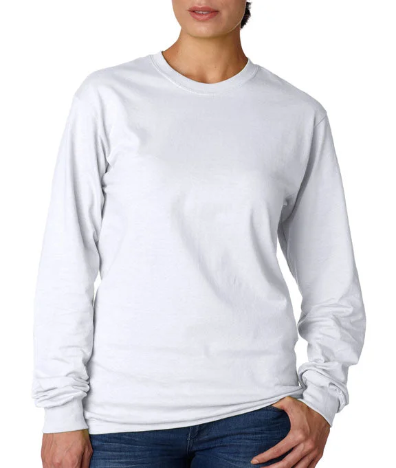 French Terry Hoodies5586 - Hanes Adult Authentic-T Long-Sleeve T-Shirt | White