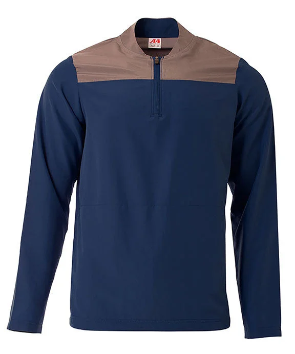 Embroidered SweatshirtsN4014 - A4 Mens Element Quarter-Zip Jacket | Navy/Graphite