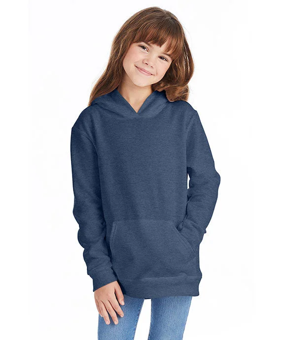 Plush HoodiesP470 - Hanes Youth ComfortBlend® EcoSmart® Hooded Pullover | Heather Navy