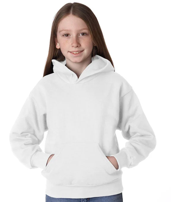 Retro HoodiesP470 - Hanes Youth ComfortBlend® EcoSmart® Hooded Pullover | White