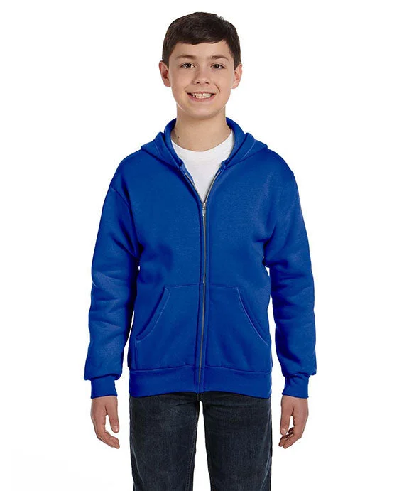 Urban HoodiesP480 - Hanes Youth 7.8 oz EcoSmart® 50/50 Full-Zip Hooded Sweatshirt | Deep Royal