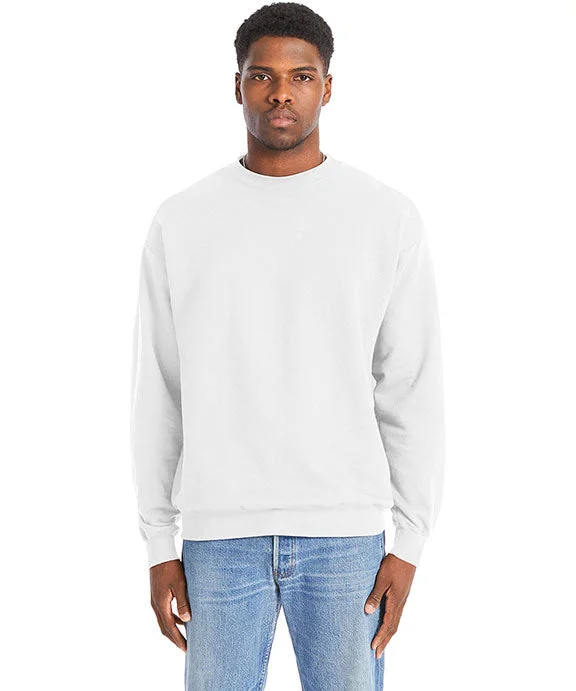 Mesh-Lined HoodiesRS160 - Hanes Adult Perfect Sweats Crewneck Sweatshirt | White