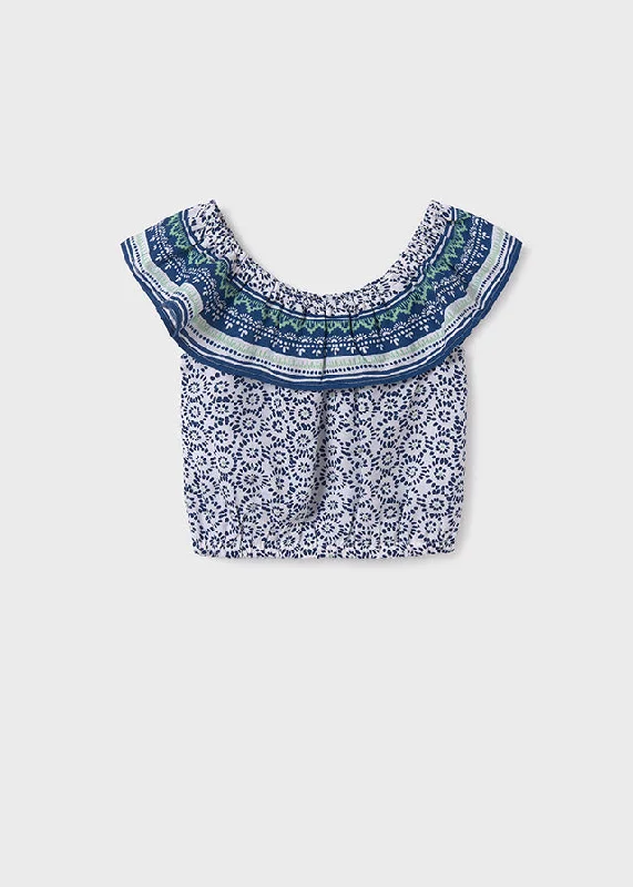 CroptopfabricGirls Aztec/Floral Crop Top