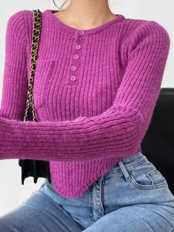 CroptopcultureCozy Ribbed Crop Sweater | Thickened Knit Top