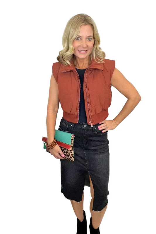 CroptopgadgetCropped Quilted Vest