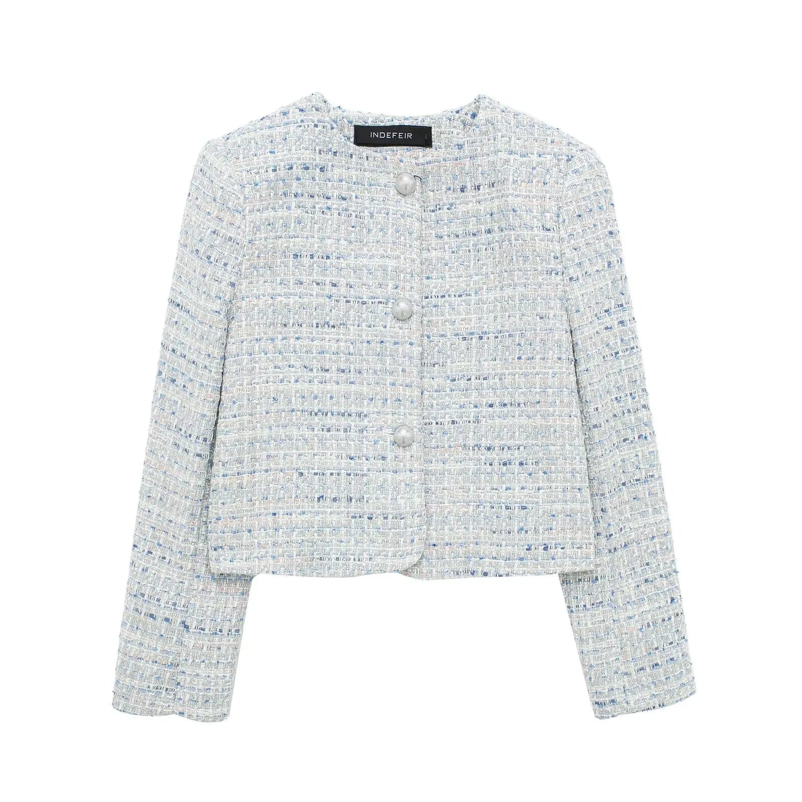 CroptopvirtualTweed Cropped Jacket for Classic Elegance