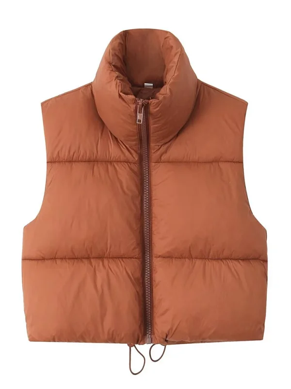 CroptoptraditionsWomen’s Zip-Up Cropped Down Vest | Cozy Fall Layer